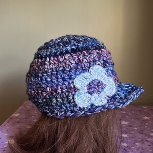 Elegant crochet newsboy medium soft acrylic yarn new